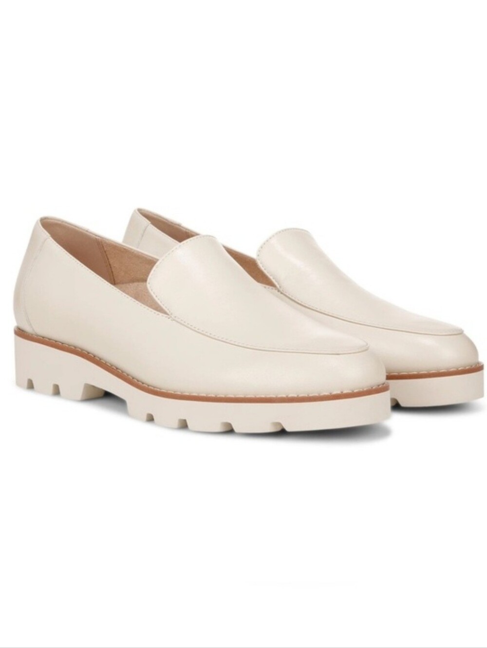 Vionic Kensley Loafers Size 9 Womens Shoes Penny Patent Leather Cream Suede